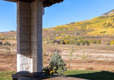 View of mountains from patio.